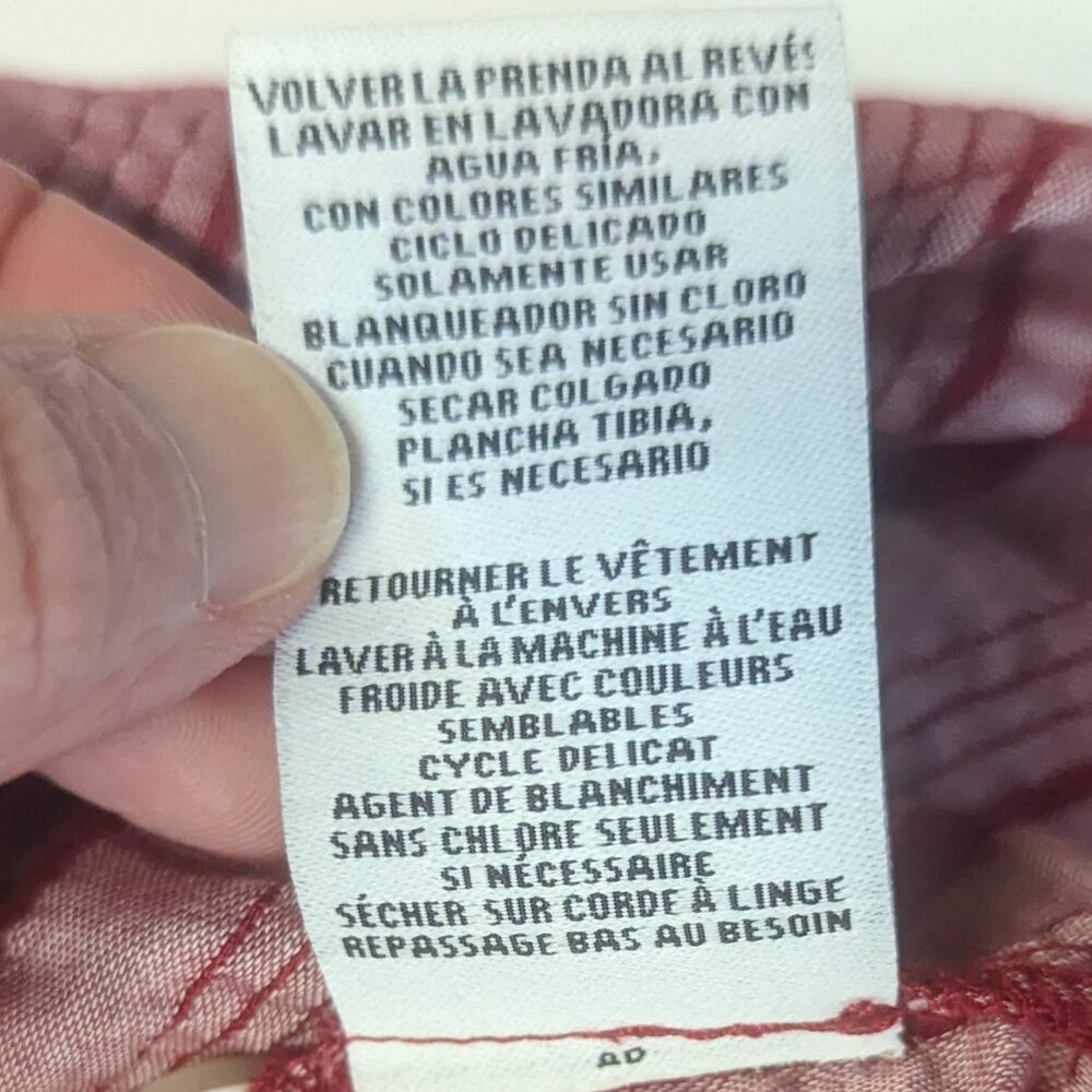 Ruby Rd. Size Small Red Striped Button Down - Picture 7 of 11